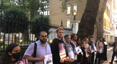 القسط وشركاؤها يحتجون أمام السفارة السعودية بلندن للمطالبة بالعدالة لخاشقجي